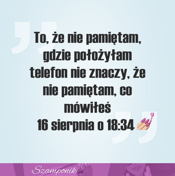 Nie znaczy, że nie pamiętam...