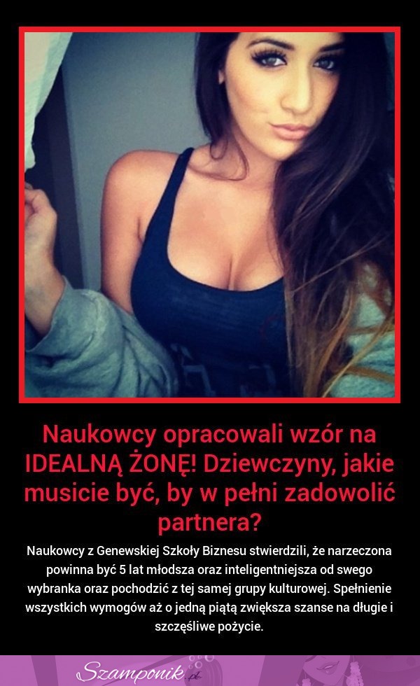 Naukowcy opracowali wzór na IDEALNĄ ŻONĘ! Sprawdź czy masz SZANSĘ ;D