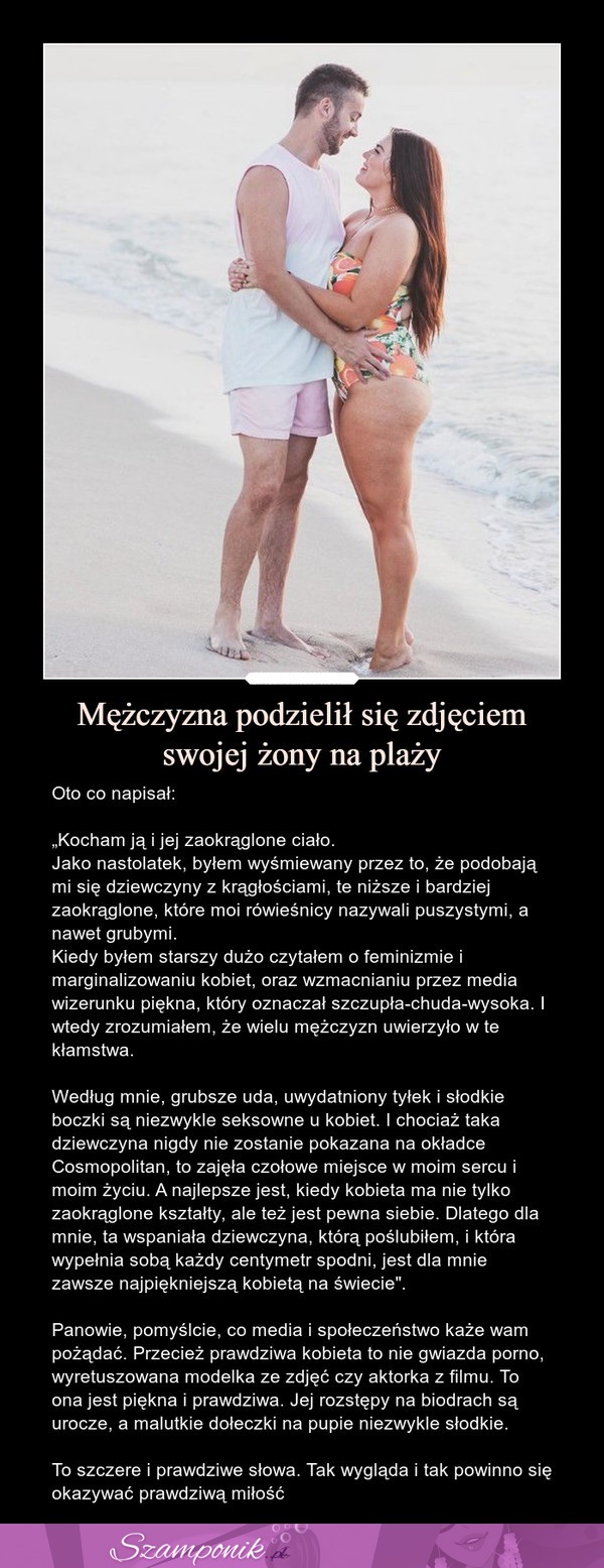 To szczere i prawdziwe słowa. Tak powinno się okazywać prawdziwą miłość!