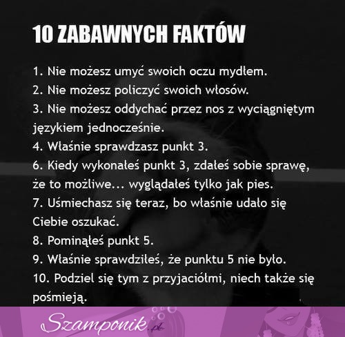 1O ZABAWNYCH FAKTÓW dotyczących naszego ŻYCIA! HAHA