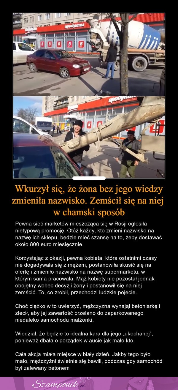 Wkurzył się, że jego żona bez jego wiedzy zmieniła nazwisko. Zobacz jak się na niej zemścił!