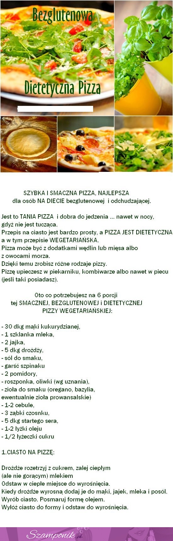 Bezglutenowa, dietetyczna pizza. PYCHA!