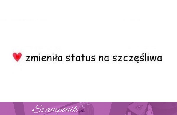 Zmieniła status na