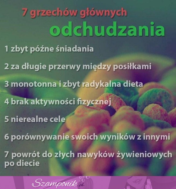 7 grzechów głównych odchudzania u kobiet