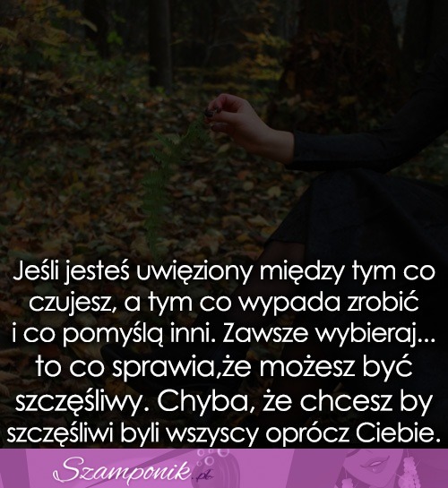 Jeśli jesteś uwięziony...