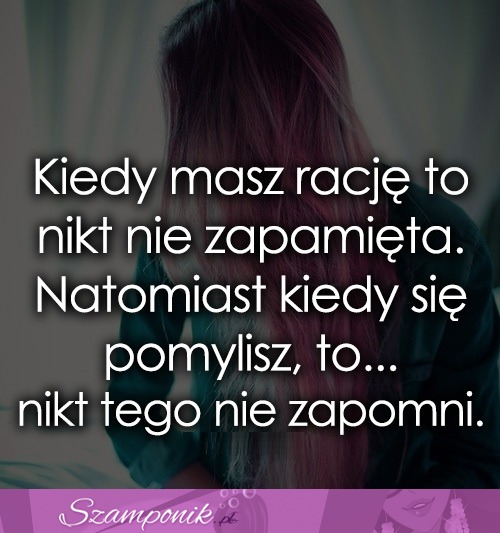 Kiedy masz rację