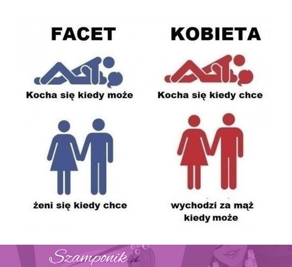 Różnice między facetem, a kobieta kiedy chcą uprawiać SEX.. ;)