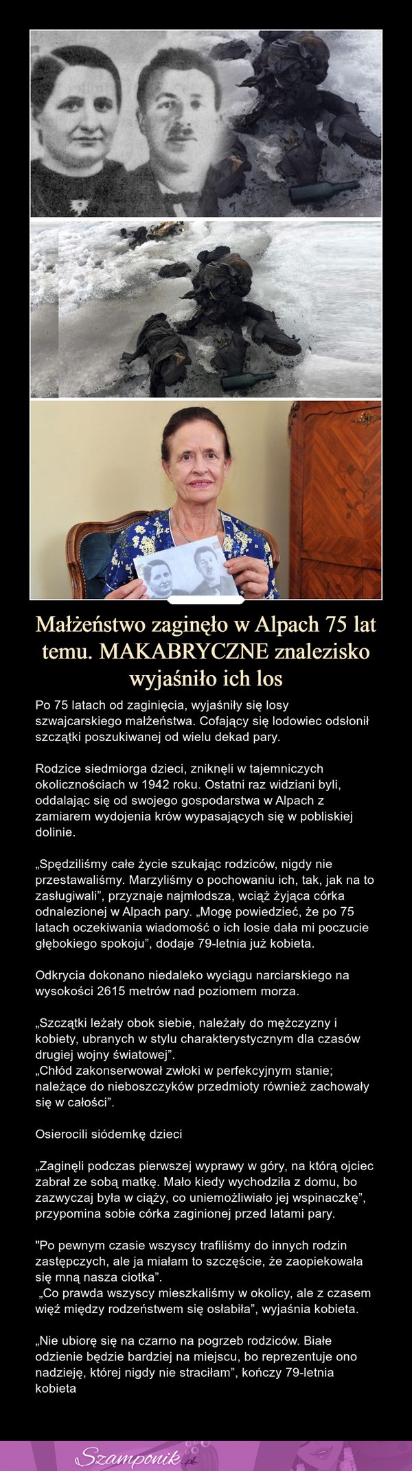 Małżeństwo zaginęło w Alpach 75 lat temu! Makabryczne znalezisko wyjaśniło ich los!