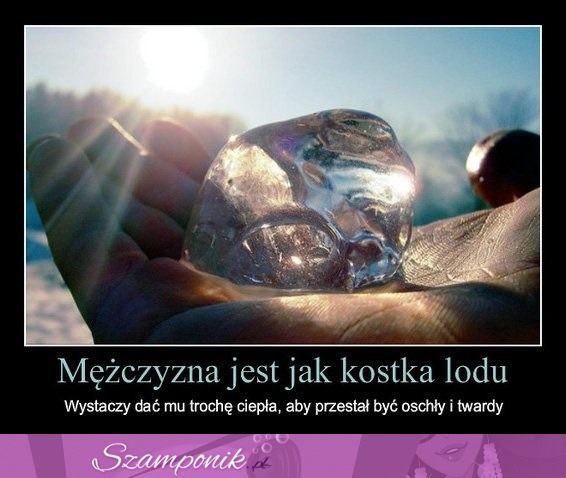 Mężczyzna jest jak kostka lodu