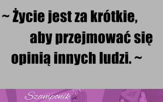 Zycie jest za krótkie