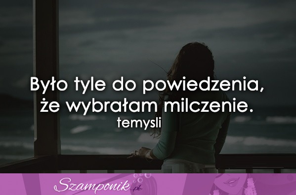 Było tyle do powiedzenia...