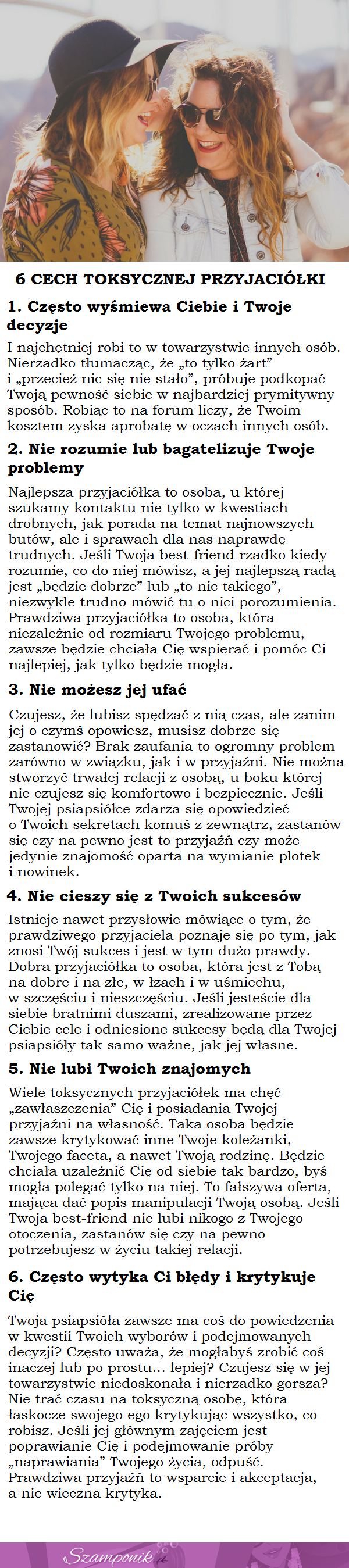 6 CECH TOKSYCZNEJ PRZYJACIÓŁKI!