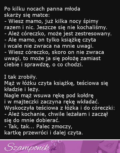 Córka żali się matce bo ma problemy w łóżku ze swoim mężem