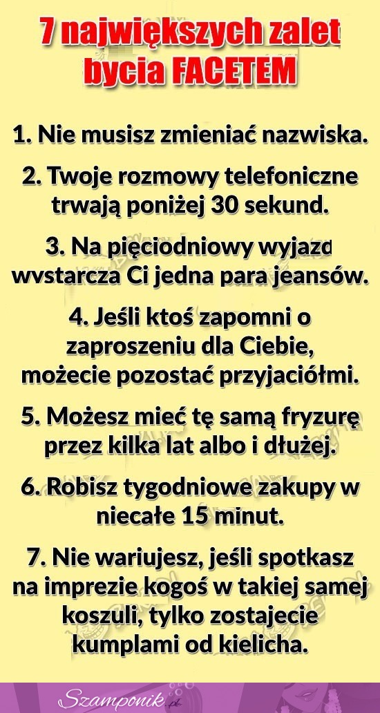 SIEDEM największych ZALET bycia FACETEM! Zobacz punkt 6! BEKA!