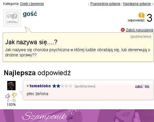 Jaka to choroba gdy ludzie się obrażają, denerwują? Zgadnij! :D