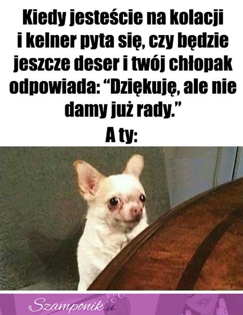 Kiedy jesteście na kolacji