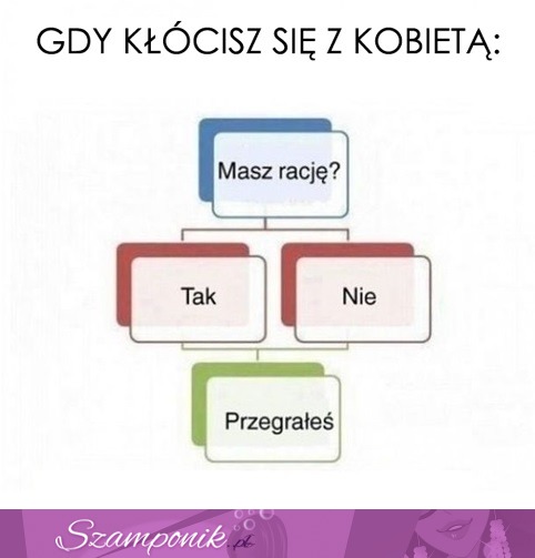 Gdy kłócisz się z kobietą...