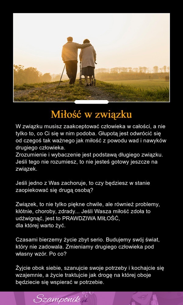 Czym jest miłość w związku. Musisz pamiętać, że to nie tylko te dobre chwile...