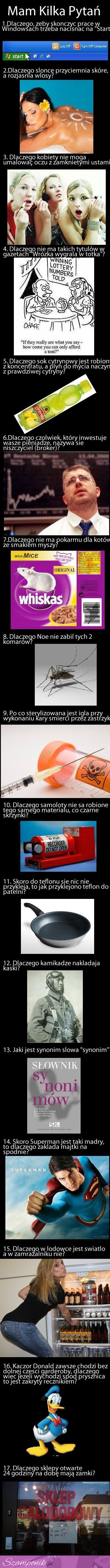 17 pytań... Niektóre są naprawdę dobre, potrafisz na nie odpowiedzieć?