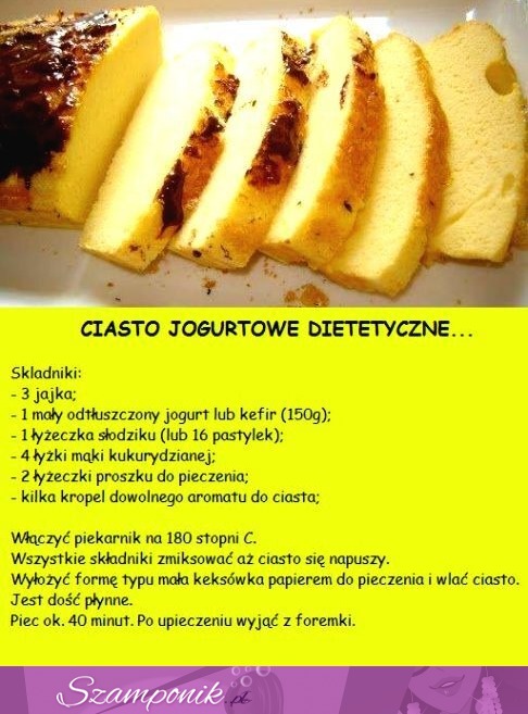 Dietetyczne jogurtowe ciasto! Pyszności ;)