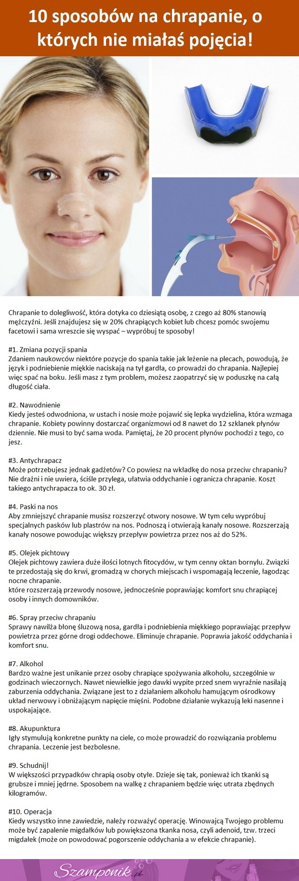 10 sposobów na chrapanie, o którym nie miałaś pojęcia!