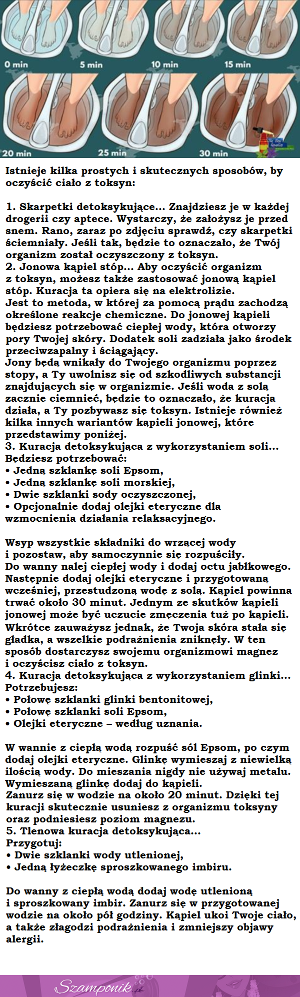 Czy wiesz, że możesz oczyścić swój organizm z toksyn poprzez... stopy? Sama się przekonaj!