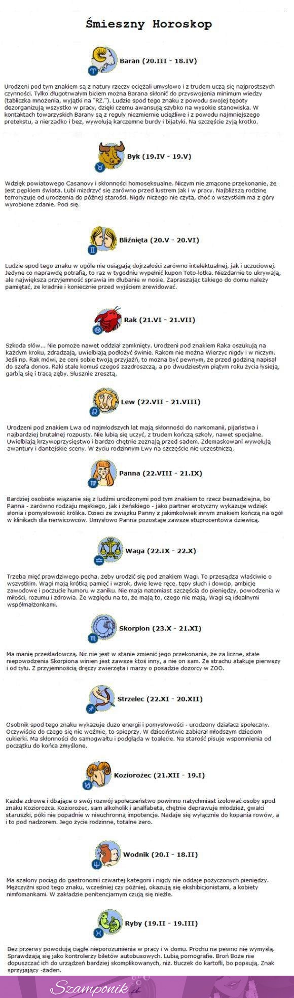 Sprawdź swój horoskop na wesołowo, hahah padniesz jak to przeczytasz! :D
