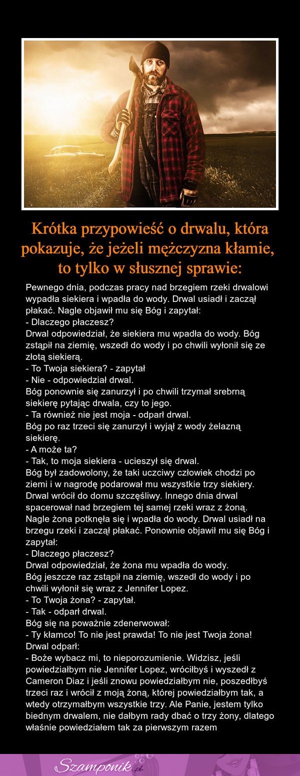 Jeżeli mężczyzna KŁAMIE, to tylko w SŁUSZNEJ SPRAWIE! Zobacz tą krótką opowieść!