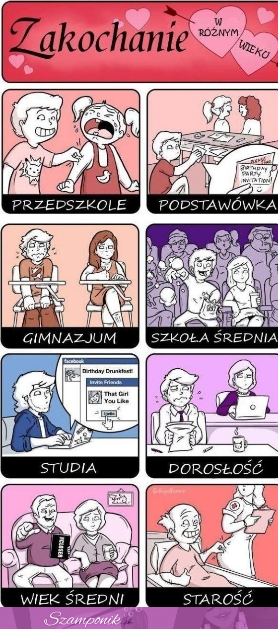 Zakochanie w różnych etapach związku, najlepsze w gimnazjum... :D