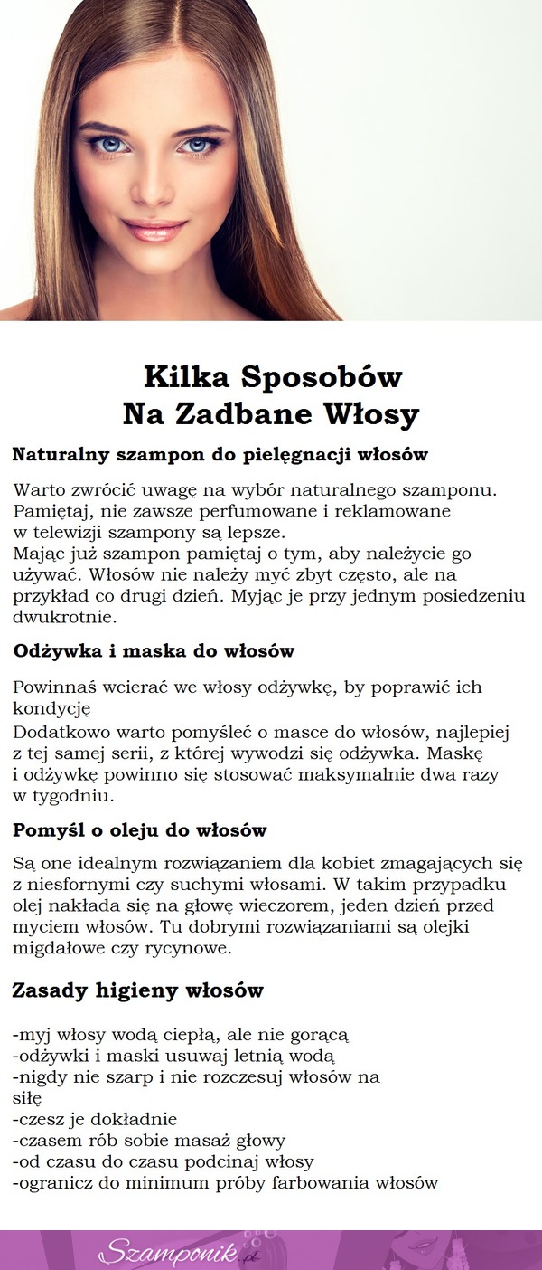 Kilka sposobów na zadbane włosy...