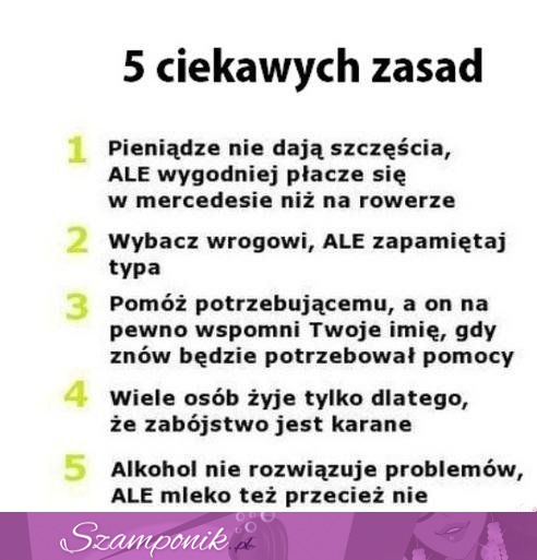 Pięć ciekawych zasad...