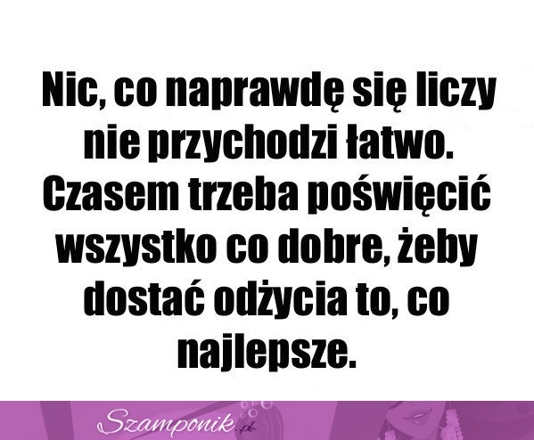 Nic co na prawdę się liczy...