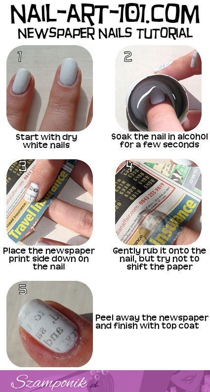 Jak zrobić gazetowy manicure? Prosty sposób na super efekt!