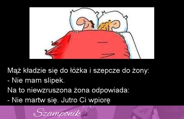 Mąż kładzie się do łóżka i szepcze do żony że nia ma slipek! ZOBACZ jej reakację! haha