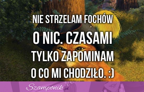 Nie strzelam fochów, tylko ... :)