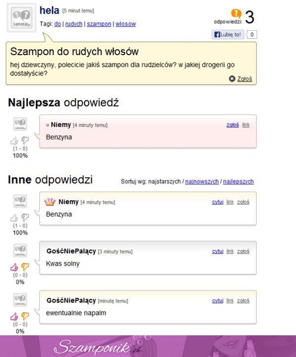 Zapytała o szampon do rudych włosów, ZOBACZ co jej odpisali :D