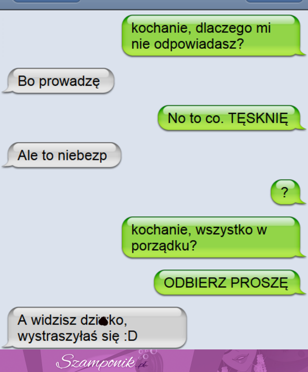 Jej chłopak prowadzi samochód... Zobacz co się stało, gdy mu nie odpisała...