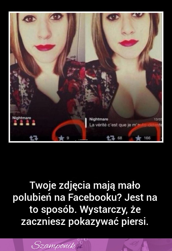 Ona ZNALAZŁA sposób na większą ilość lajków na Facebooku! DOBRE