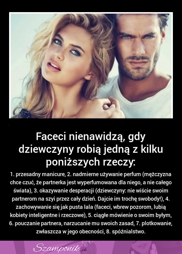 FACECI NIENAWIDZĄ gdy dziewczyny ROBIĄ te RZECZY! LEPIEJ PRZECZYTAJ!