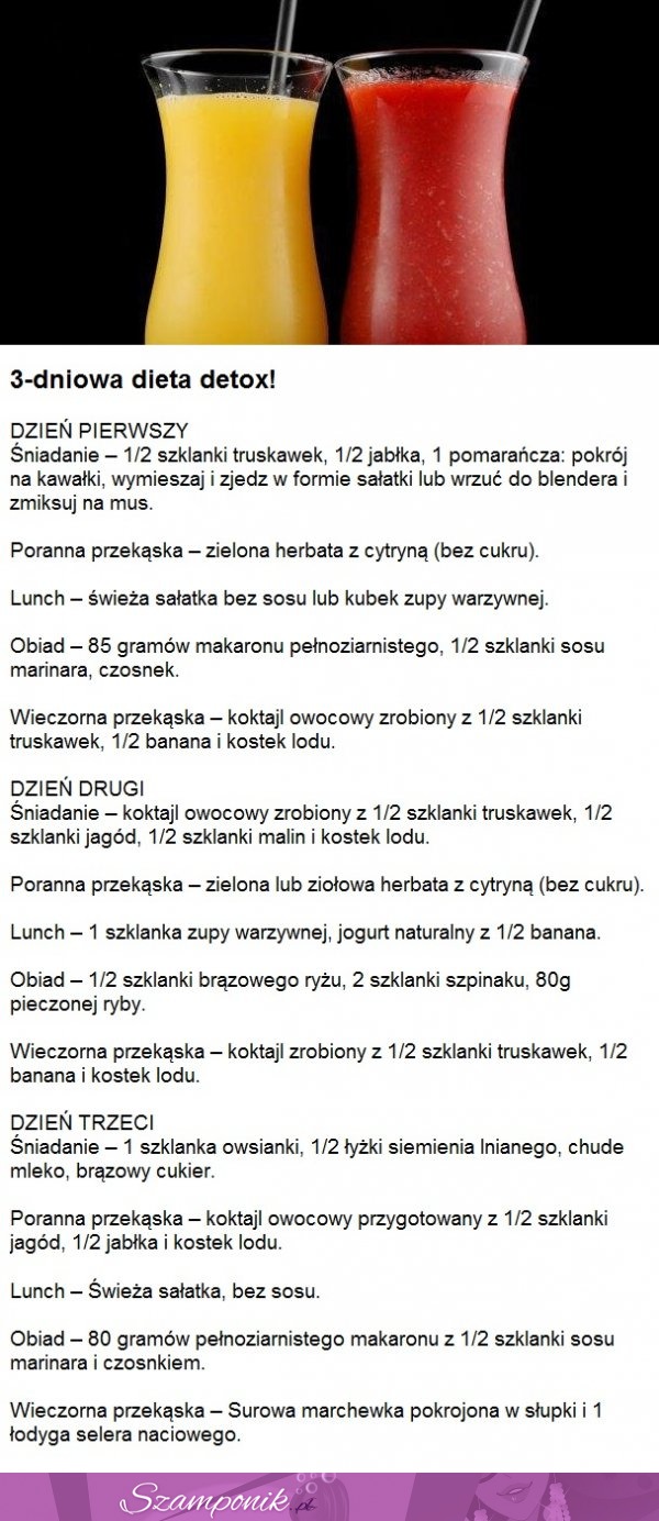 3-dniowa dieta detox!