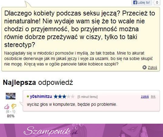 Dlaczego kobiety podczas seksu jęczą ZOBACZ co mu odpowiedział hahaha! :D