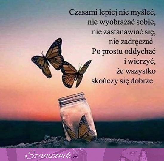 Czasami lepiej nie myśleć...