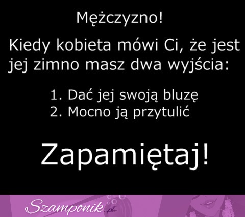 Mężczyzno zapamiętaj