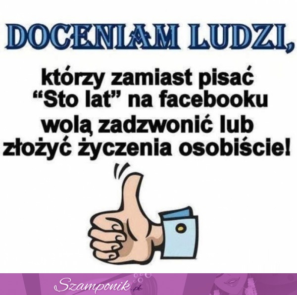 Doceniam tych ludzi!