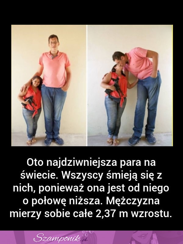 Mówią, że to NAJDZIWNIEJSZA PARA na świecie!!! Wszyscy śmieją się z nich, ponieważ ona jest od niego...