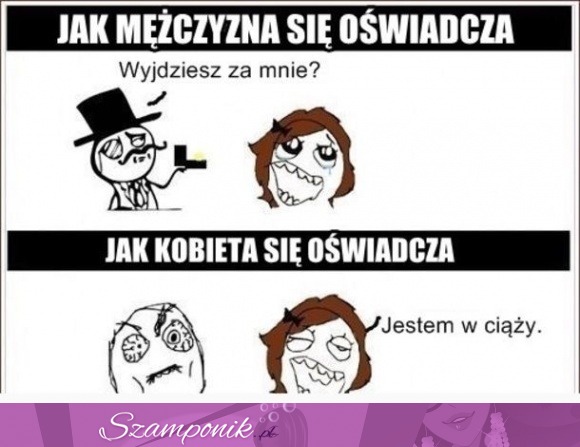 Oświadczyny - wersja męska i kobieca :D