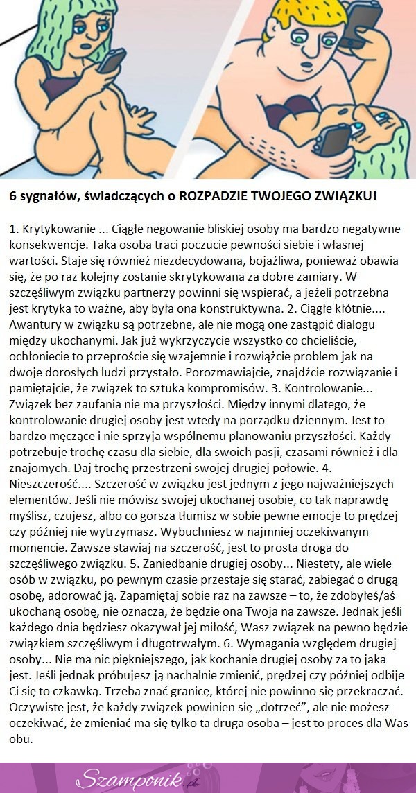 6 sygnałów świadczących o ROZPADZIE TWOJEGO ZWIĄZKU!