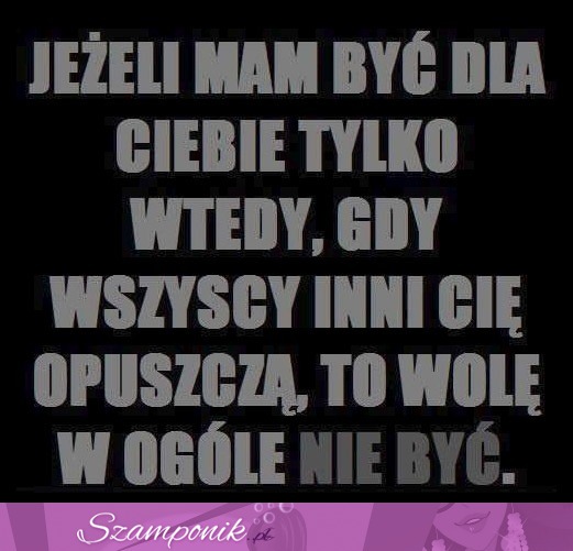 Jeżeli mam być