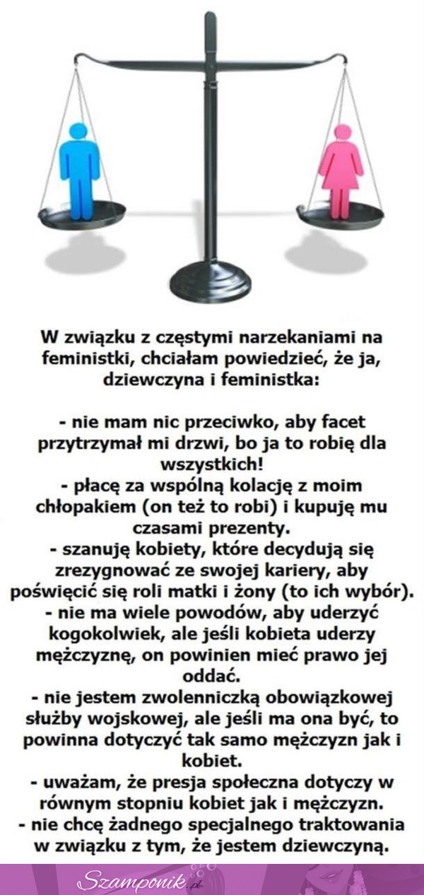 Jak wyglądają poglądy PRAWDZIWEJ FEMINISTKI?  Możesz się zdziwić ;P