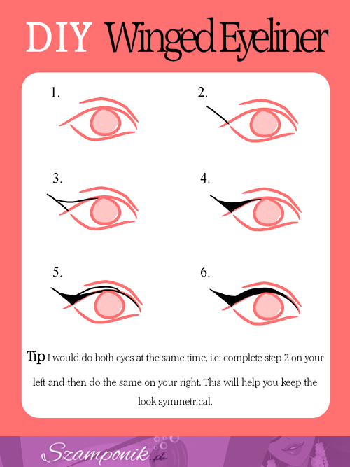 Zobacz jak wykonać idealną kreskę eyelinerem w 6 krokach! ;)